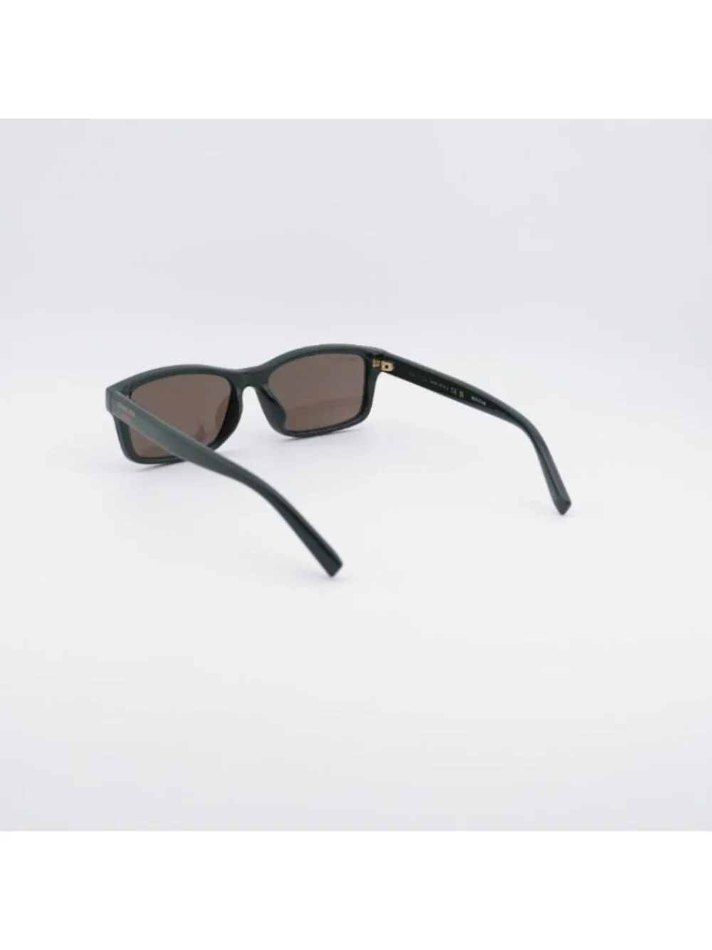 Gucci GG1986SA 003 Sunglasses Green Rectangle Frame, Brown Lenses